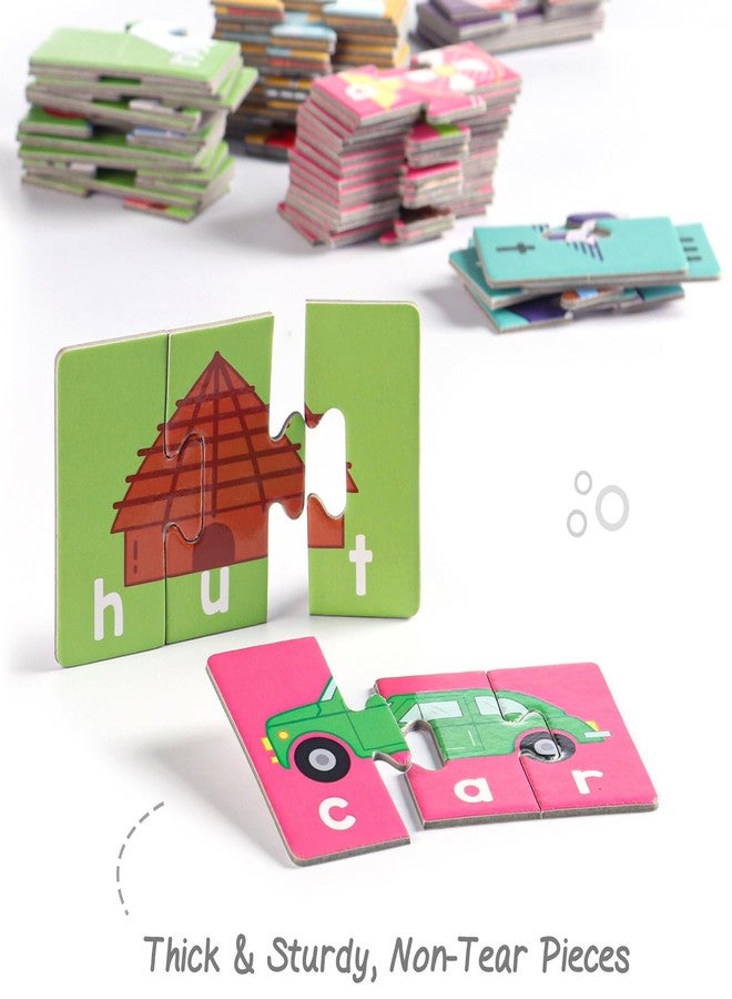 FIRSTCRY INTELLISKILLS لعبة تركيب الصور FIRSTCRY INTELLISKILLS المميزة، 90 قطعة، كلمات من 3 أحرف | تعلم التهجئة | 30 كلمة من ثلاثة أحرف، صور ملونة جميلة | لعبة تركيب صور للأطفال من عمر 4 سنوات فما فوق، هدية مثالية - Image 4
